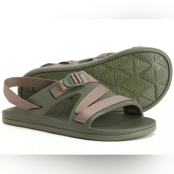 Chaco Mens Strappy Green Lightweight Sandals 9 - Picture 1 of 7
